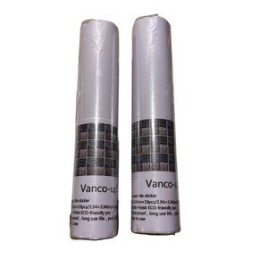 2 Pack Vanco-Up Mosaic Tile Stickers 4 x 4" 19Pcs PVC Waterproof Peel & Stick